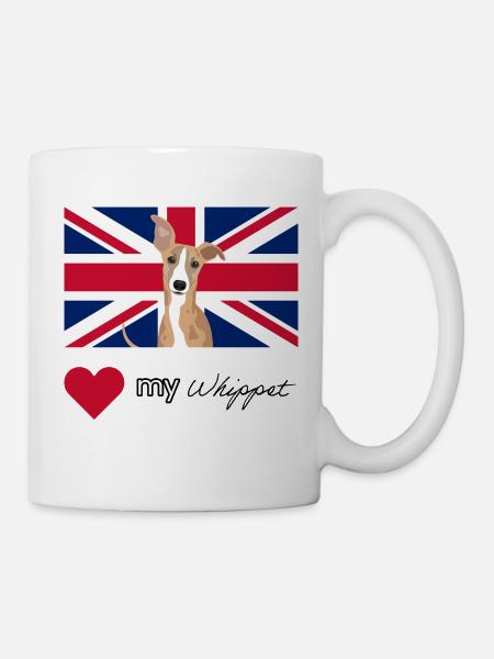 LUVMYWHIPPET (Noir) - Mug blanc - blanc