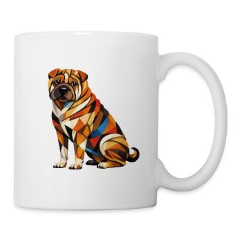 Shar pei Geometric - Mug blanc - blanc - Droite
