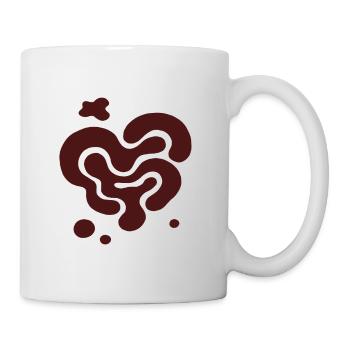 Conception organique en tourbillon de cœur - Mug blanc - blanc - Droite