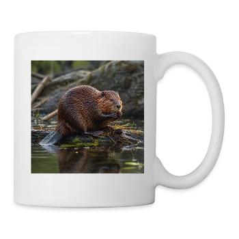 Biberporträts - Tasse - Weiß - Rechts