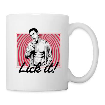Retro Pop Art: Eiscreme Pose - Tasse - Weiß - Rechts