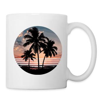 Strand Meer Palmen - Tasse - Weiß - Rechts