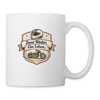 Zwei Räder Ein Leben - Tasse - Weiß - Rechts