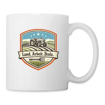 Landwirtschaft Stolz auf dem Feld - Tasse - Weiß - Rechts