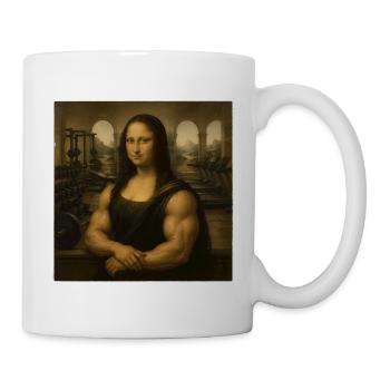 Mona Lifta Leonardo da Vinci Haltérophilie amusante - Mug blanc - blanc - Droite