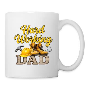 Hard Working Dad Father's Day Gift Crafts - Mug - white - Right