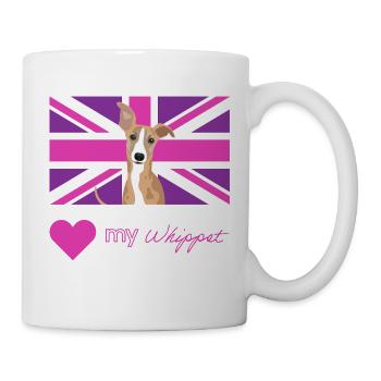PURPLEWHIPPET (Pink) - Tasse - Weiß - Rechts