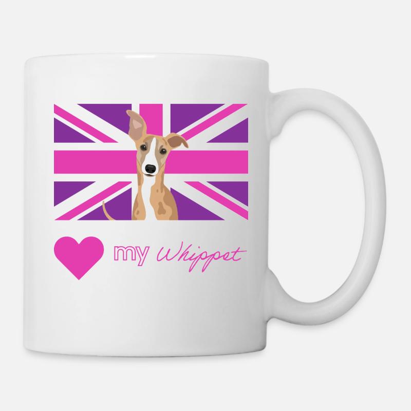 PURPLEWHIPPET (Pink) - Tasse - Weiß
