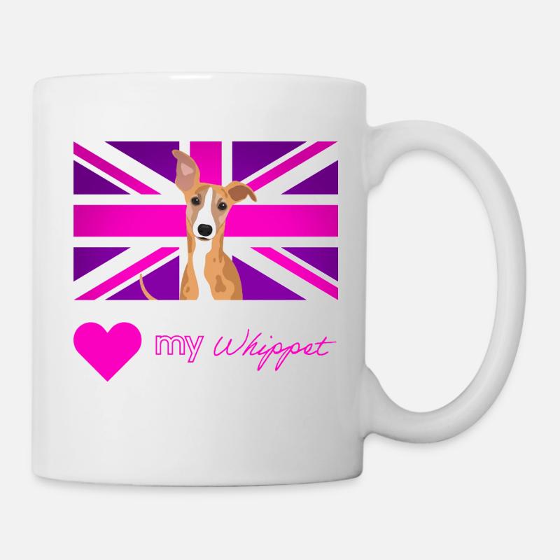 PURPLEWHIPPET (Pink text, Vibrant) - Mug - white