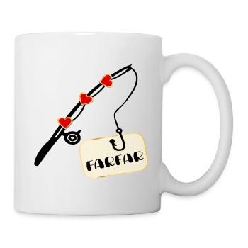 Grandfather fishing - Mug - white - Right
