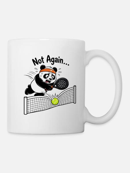 Panda Tennis – Pas encore - Mug blanc - blanc