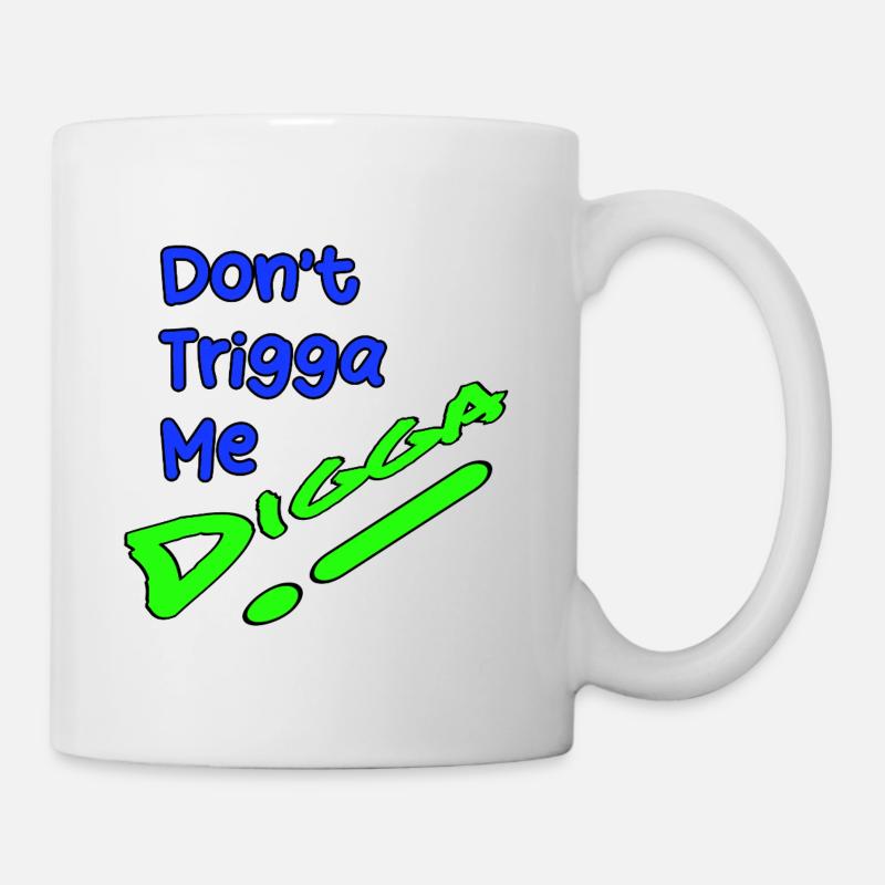 Ne pas Trigga Me DigiGo Neon Design - Mug blanc - blanc
