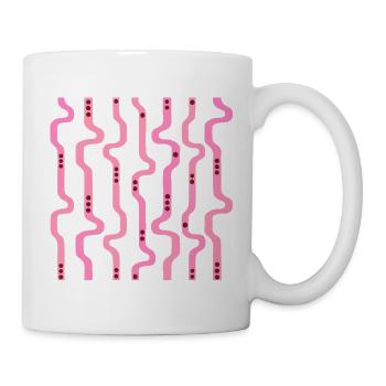 Wiggle Wavy Stripes L - Mug - white - Right