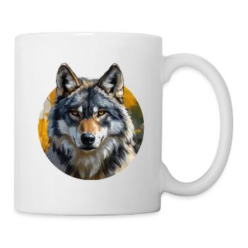 Wolf-Design - Tasse - Weiß - Rechts
