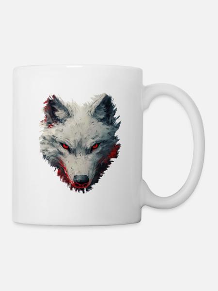 Wolf-Design - Tasse - Weiß