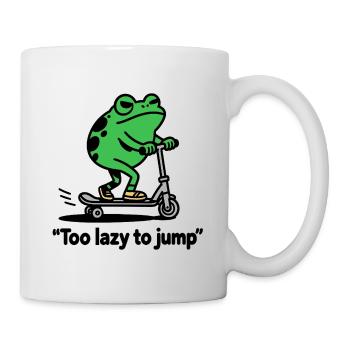 Too Lazy to Jump Funny Frog Chillout - Mug - white - Right