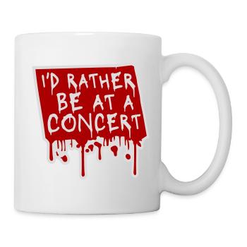 Je préférerais être à un concert Lustig Musik Konzert - Mug blanc - blanc - Droite