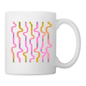 Wiggle Wavy Stripes L Stripes L Riso Transition - Mug - white - Right