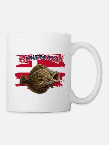 Steinbutt-Angeln Dänemark - Tasse - Weiß