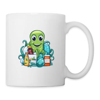Oktopus Einkaufsglück - Tasse - Weiß - Rechts