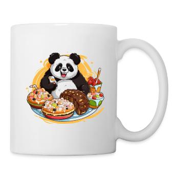 Festin de dessert de panda - Mug blanc - blanc - Droite