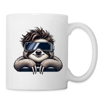 Cool Sloth Cartoon VR Gamer Relax Relax - Mug - white - Right
