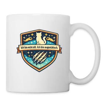 Majestätisches Katzenstern Abzeichen - Tasse - Weiß - Rechts
