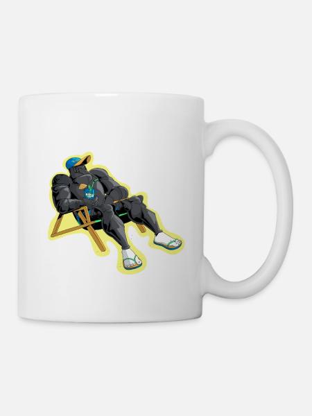 Die Ruhe des Kriegers - Tasse - Weiß