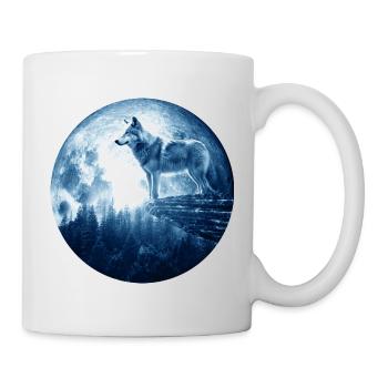 Wolf Howling Celestial EPIC Moon Forest Wolves - Tasse - Weiß - Rechts