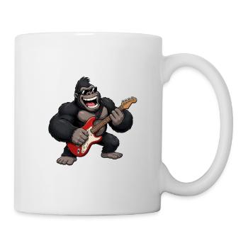 Gorilla mit Gitarre - Tasse - Weiß - Rechts