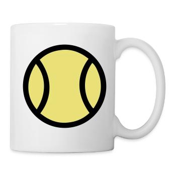Großer Tennisball Pop-Art Icon - Tasse - Weiß - Rechts