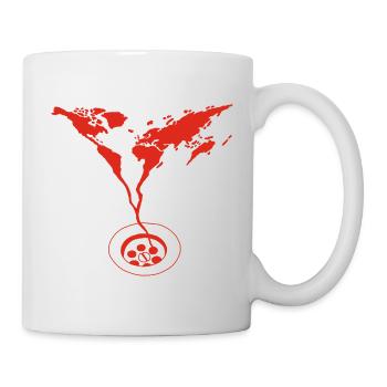 Das Ende der Welt (rot) - Tasse - Weiß - Rechts
