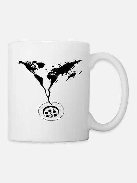 Das Ende der Welt (Schwarz) - Tasse - Weiß