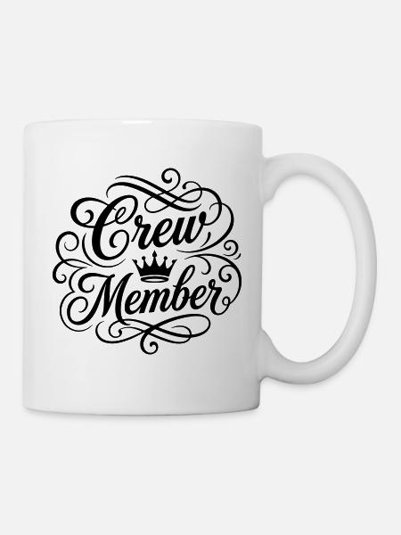 Crew Mitglied Krone - Tasse - Weiß