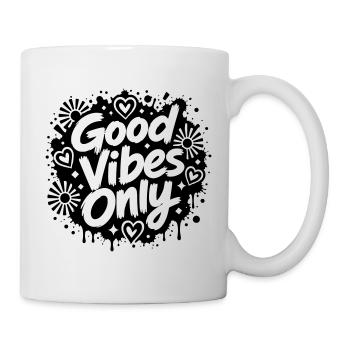 Good Vibe Only Graffiti Motif - Mug - white - Right