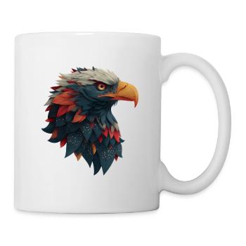 Mächtiger Adlerkopf, starkes, entschlossenes Geschenk - Tasse - Weiß - Rechts
