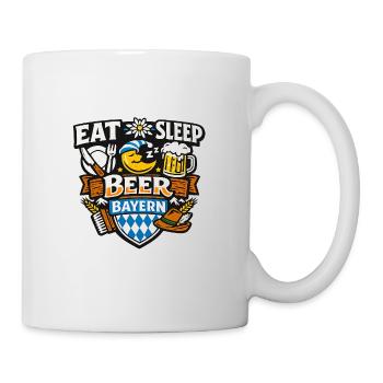 Eat Sleep Beer - Tasse - Weiß - Rechts