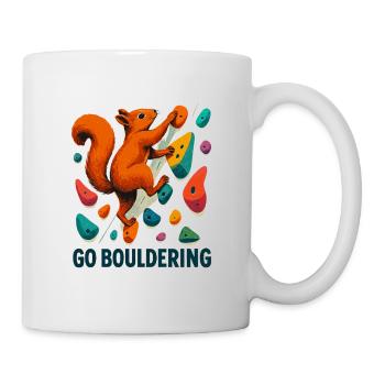 Écureuil va faire du bloc – Motivation pour l’escalade - Mug blanc - blanc - Droite