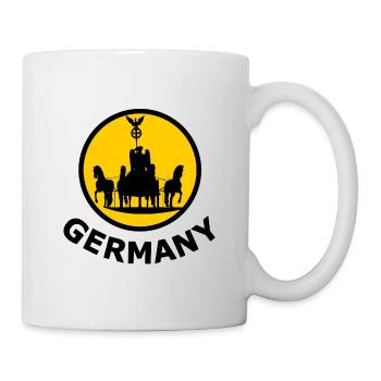 Berlin Sonnenwagen-Silhouette - Tasse - Weiß - Rechts