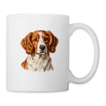 Brittany Spaniel — Naturalist Portrait - Mug - white - Right