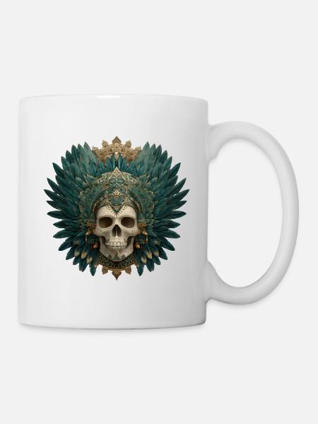Crâne de Quetzal Calavera - Mug blanc - blanc