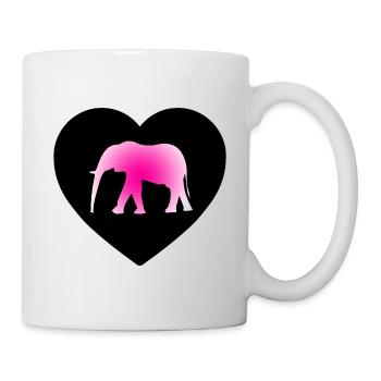 Elefant - Tasse - Weiß - Rechts