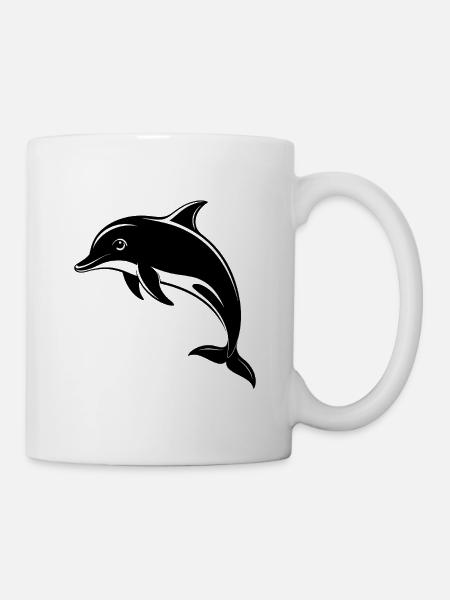 Delfin - Tasse - Weiß