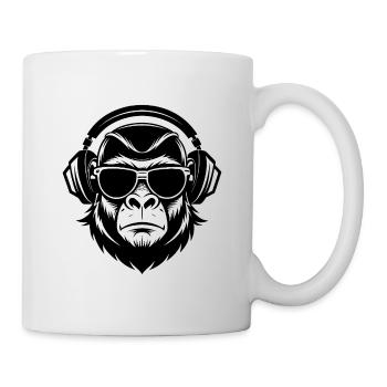 DJ Gorilla - Tasse - Weiß - Rechts