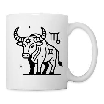 Tierkreiszeichen Stier - Tasse - Weiß - Rechts
