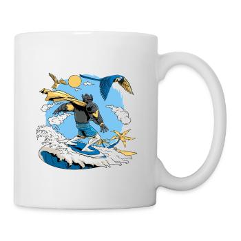 Chevalier surfeur des îles - Mug blanc - blanc - Droite