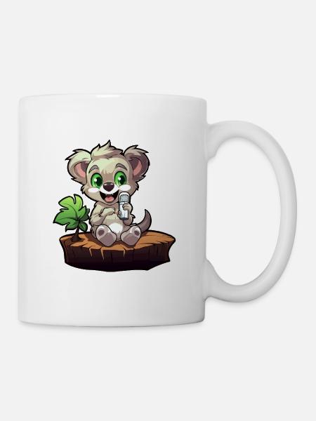 Kleiner Koala am Baumstumpf - Tasse - Weiß
