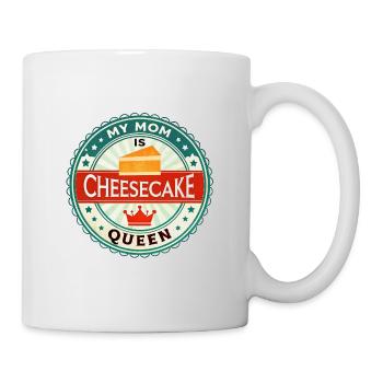 Cheesecake Queen Mutti Abzeichen - Tasse - Weiß - Rechts