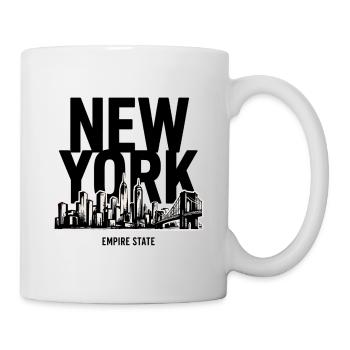 Stadtsilhouette: Skyline und Brücken - Tasse - Weiß - Rechts
