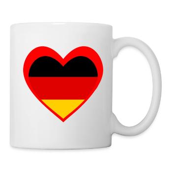 Rotes Deutschland Herzflagge – Liebe und Stolz - Mug blanc - blanc - Droite